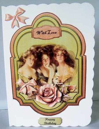 Vintage Ladys Antique Roses by Audrey Wilson