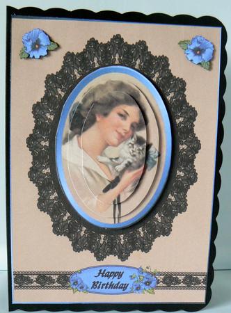 Female Portrait Holding a Cat Qs by Audrey Wilson