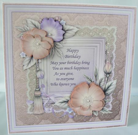 8x8 Chocolate & Mint Florals Topper & Decoupage by Audrey Wilson