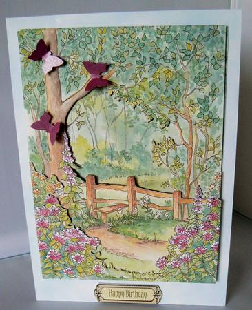 A4 Woodland Scene Decoupage Kit by Audrey Wilson