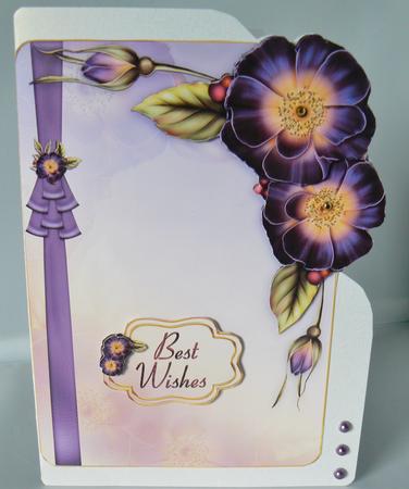Over the Edge Floral Decoupage Card Front/topper by Audrey Wilson