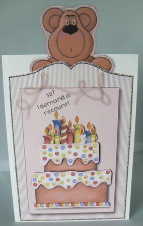 50th Birthday Card Topper & Bookmark 2 by Audrey Wilson