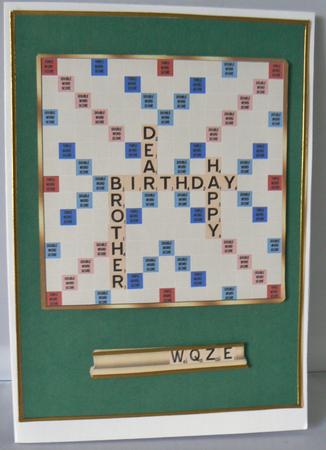 Word Game Birthday Card Front - Brother by Audrey Wilson