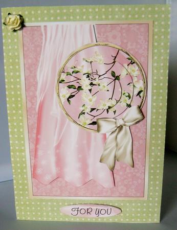 Apple Blossom in Pink with Decoupage & Stacker by Audrey Wilson
