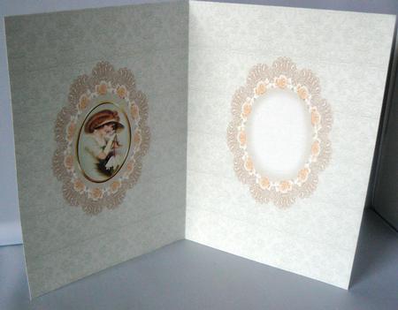 Vintage Girl in Antique Lace Frame Insert by Audrey Wilson