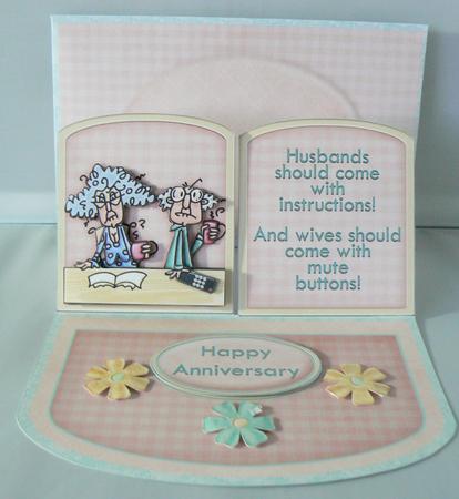 Old Fogies Double Twisted Easel Card by Audrey Wilson
