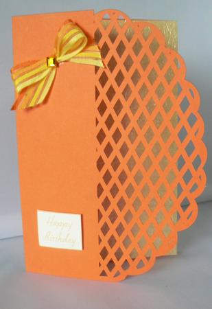 Half Lattice Oval Card by Audrey Wilson