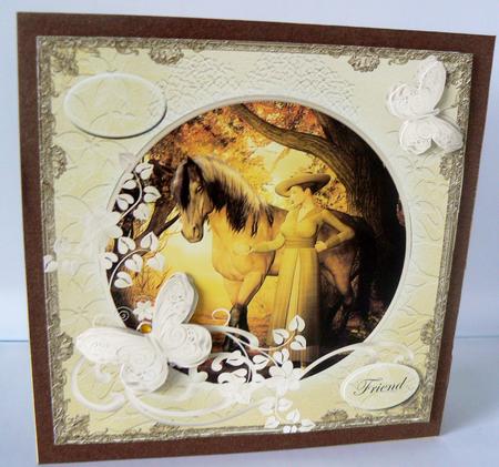Be My Friend-8x8 Topper with Decoupage by Audrey Wilson