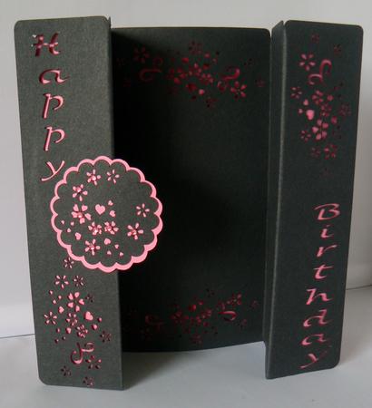 Double Gatefold Happy Birthday Card - Silhouette by Audrey Wilson