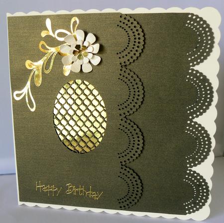 Scalloped Round & Lattice Card by Audrey Wilson
