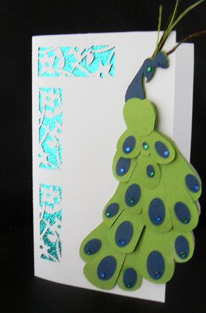 Peacock Card by Audrey Wilson