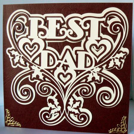 Swirly Layered Topper Best Dad by Audrey Wilson