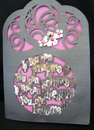 Imagine Circles & Flourishes Shaped Card by Audrey Wilson