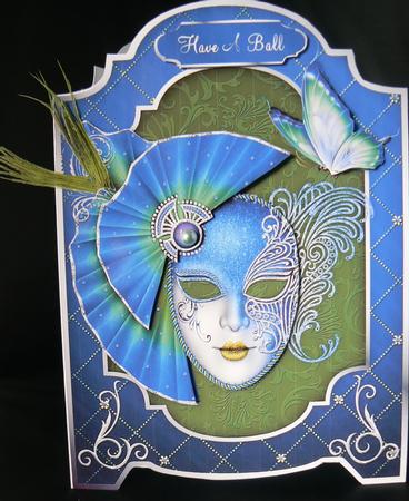 Masquerade Fan Screen Card by Audrey Wilson