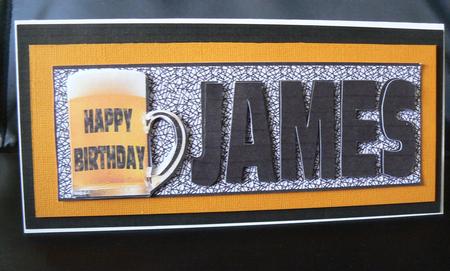 Happy Birthday James Large Dl (black) by Audrey Wilson