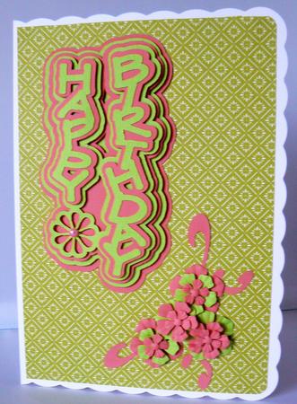 Vertical Happy Birthday by Audrey Wilson