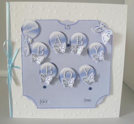 Baby Boy Birth Date Calendar by Audrey Wilson