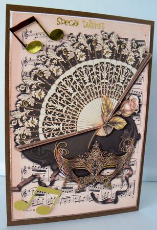 Sheet Music, Fan & Masque by Audrey Wilson