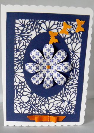 Lacy Butterfly Panel Card by Audrey Wilson