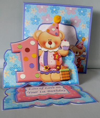First Birthday Girl Clown Over the Edge Easel Kit by Audrey Wilson