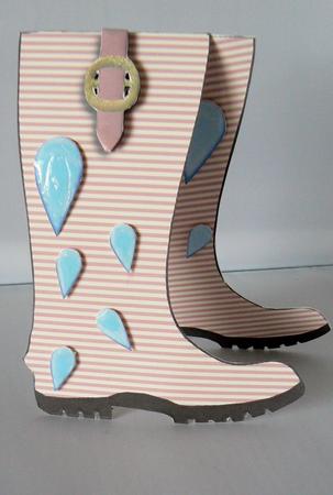 Rainy Day Boots Card 1 by Audrey Wilson