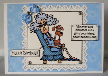 Stella Loves Her Dog Quick Card by Audrey Wilson
