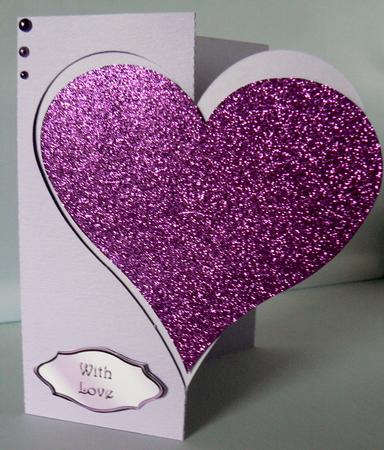 Dual Heart Fold Back Card by Audrey Wilson