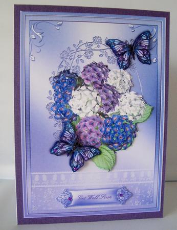Hydrangea in Shimmering Lilac Frame by Audrey Wilson