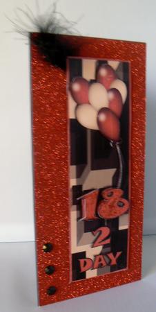 18 Today Balloons Large Dl Card by Audrey Wilson