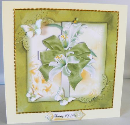8x8 Sympathy Topper in Green and Lemon by Audrey Wilson
