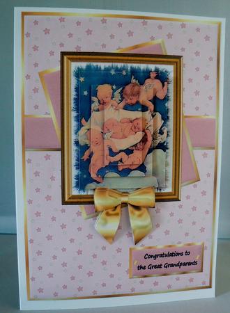Angels Bringing Baby Blessings in Pink Qs by Audrey Wilson