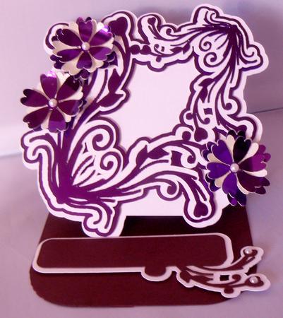 Fancy Easel Card with Flowers by Audrey Wilson