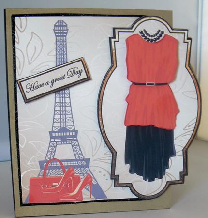 Paris Fashion, Dress, Handbag and Shoes by Audrey Wilson