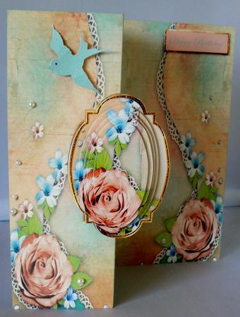 Vintage Look, Lace and Rose No Hole Foldback Mini Kit by Audrey Wilson
