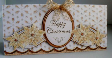 Cream Poin Happy Christmas Lace Wrap Decoupage Mini Kit by Audrey Wilson