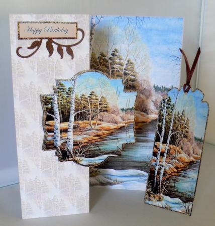 Winter Stream No Hole Foldback Card Mini Kit by Audrey Wilson