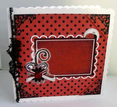 Square 7 Inch Topper Ladybugs and Flowers by Audrey Wilson