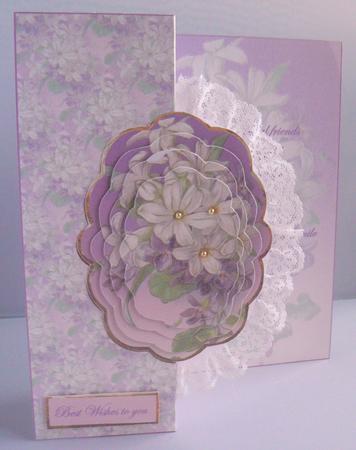 Purple and White Flowers No Hole Fold Back Mini Kit by Audrey Wilson