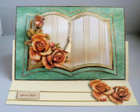 Orange Rose Card Front, Book Mini Kit by Audrey Wilson