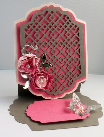 440 Shaped Easel with Lattice by Audrey Wilson