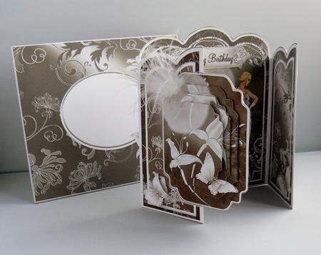 Lovely Art Deco Lady in White Gate Fold Kit by Audrey Wilson