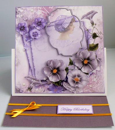 Mother's Flowers Card Front with Topper by Audrey Wilson