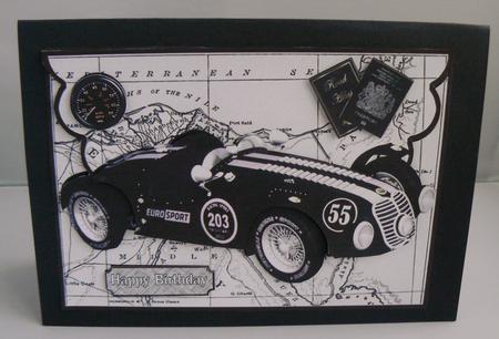 Monochrome Effect Vintage Car by Audrey Wilson