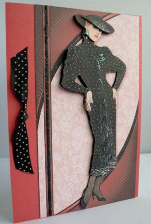 Stylish Water Flow Dress Vintage Fashion Large Topper by Audrey Wilson