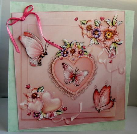 Valentine Fancy 7" Square Card Front with Step by Step by Audrey Wilson
