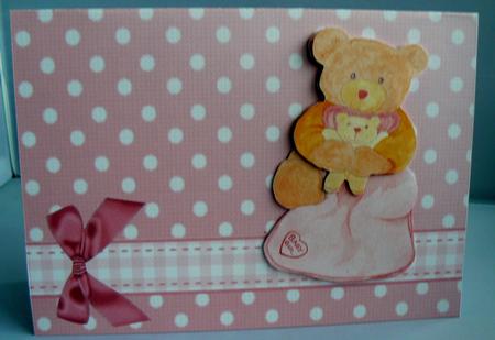 A4 Girl Pink Bow Background by Audrey Wilson