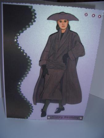 Trendy Purple Lady by Audrey Wilson