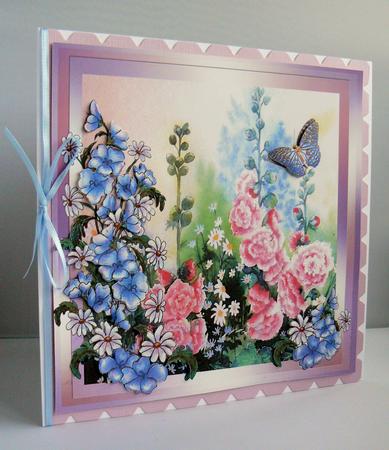 8x8 Hollyhocks and Daisies Topper by Audrey Wilson