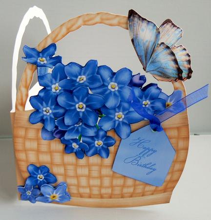 Flower Basket Mini Kit - Forget-me-knots by Audrey Wilson