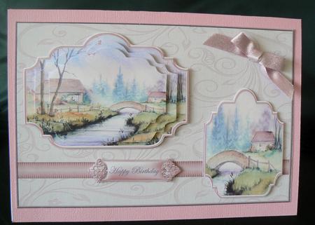 Spring River Panel Card with Pyramid Layers by Audrey Wilson